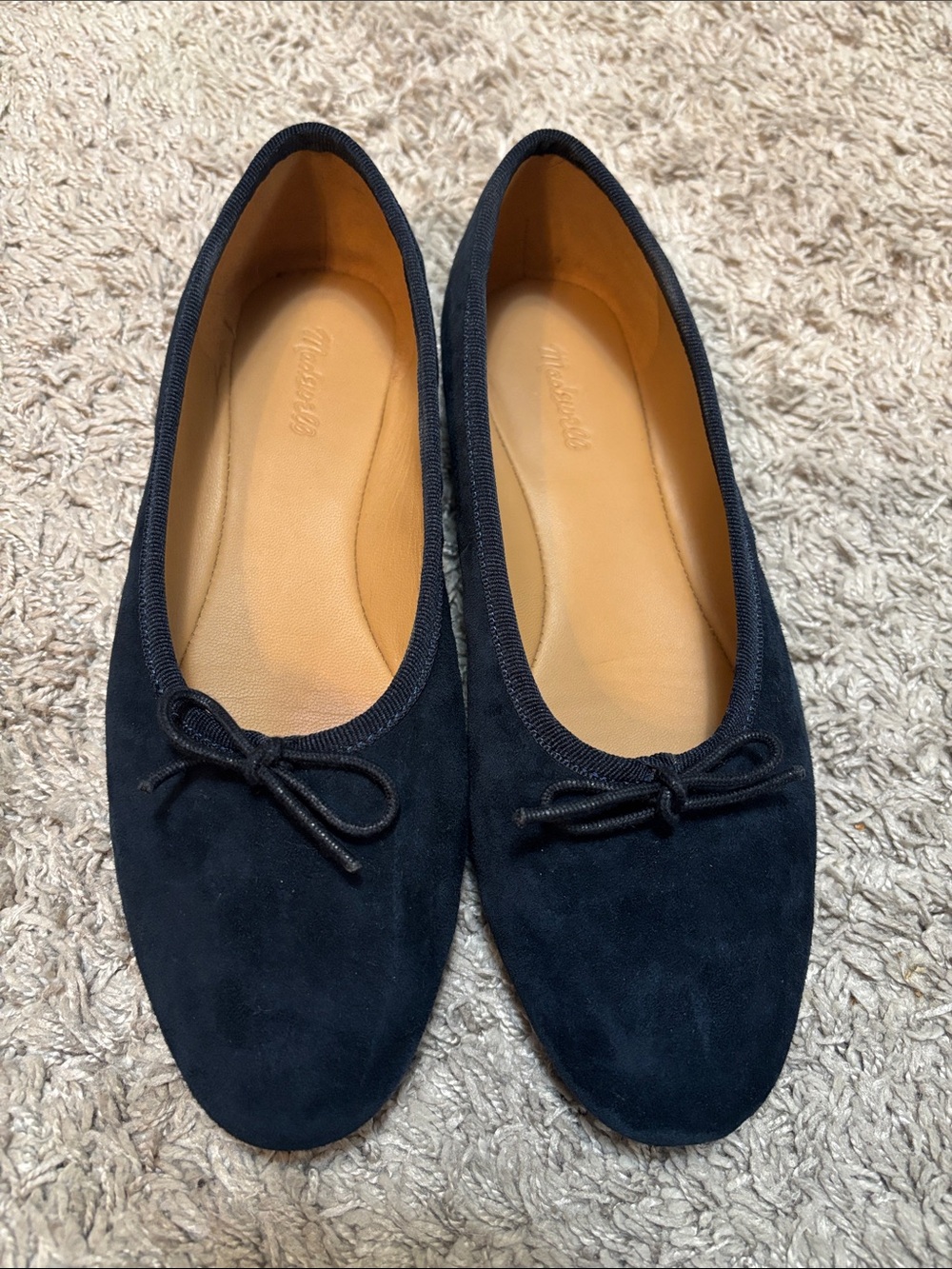 Madewell Navy Suede Ballet Flats